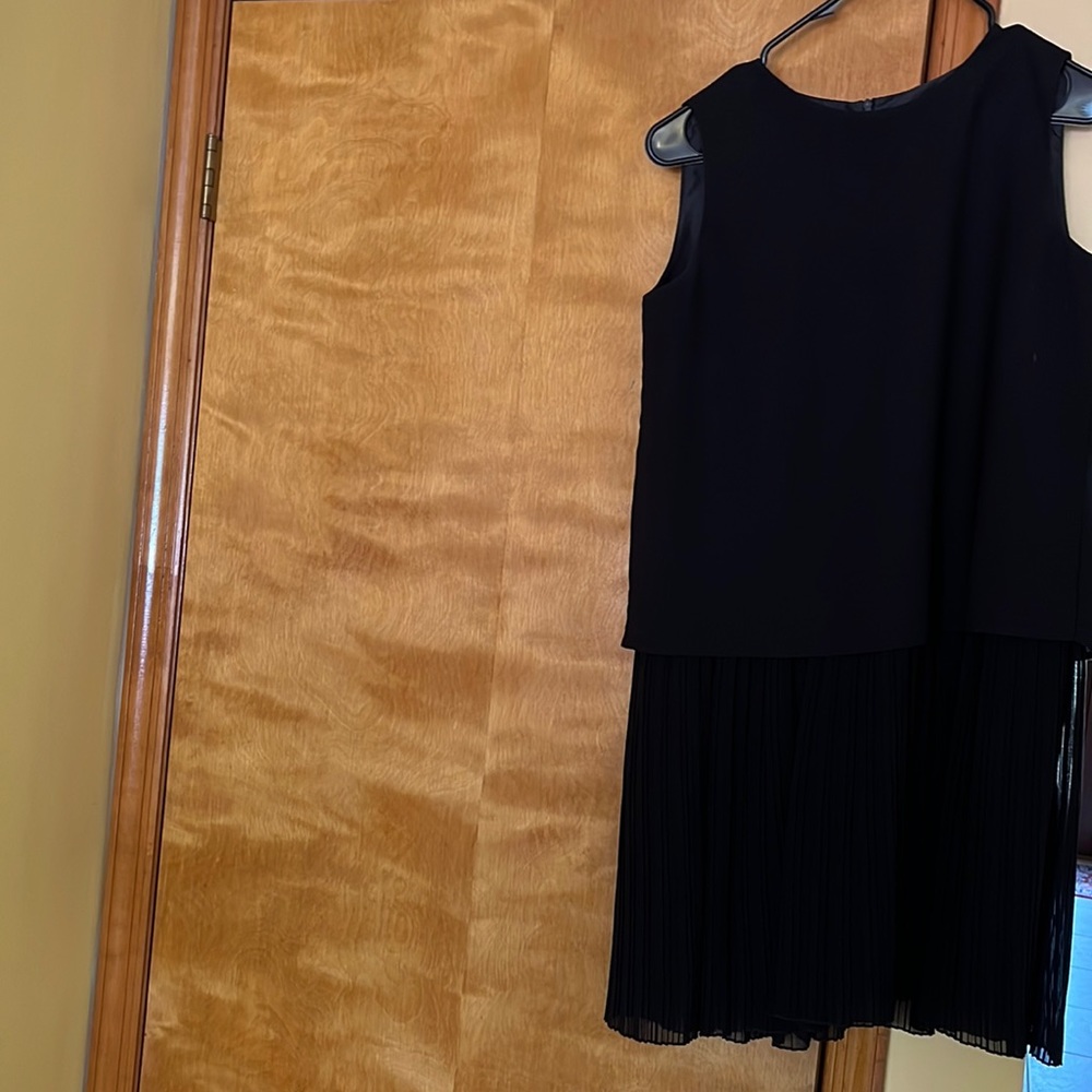 MNG collection black sleeveless dress. Size 4.  Pleated skirt  1920s style
